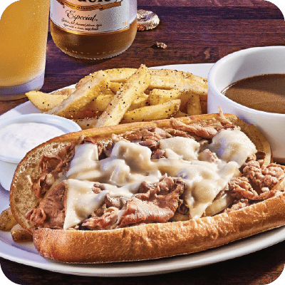 prime rib french dip sandwich