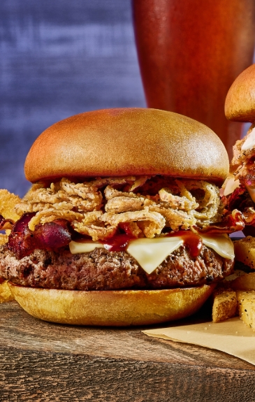 Cue Bacon Cheeseburger