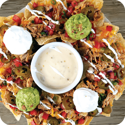 tex mex chicken nachos
